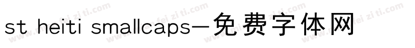 st heiti smallcaps字体转换